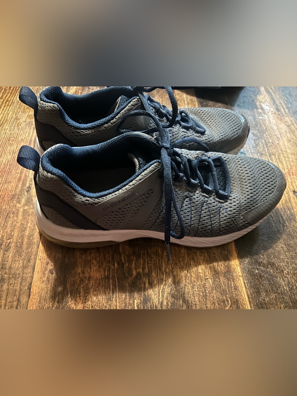 SKECHERS Fluency Men's Size 9.5 Blue & Gray Athletic Running Sneakers 59981S